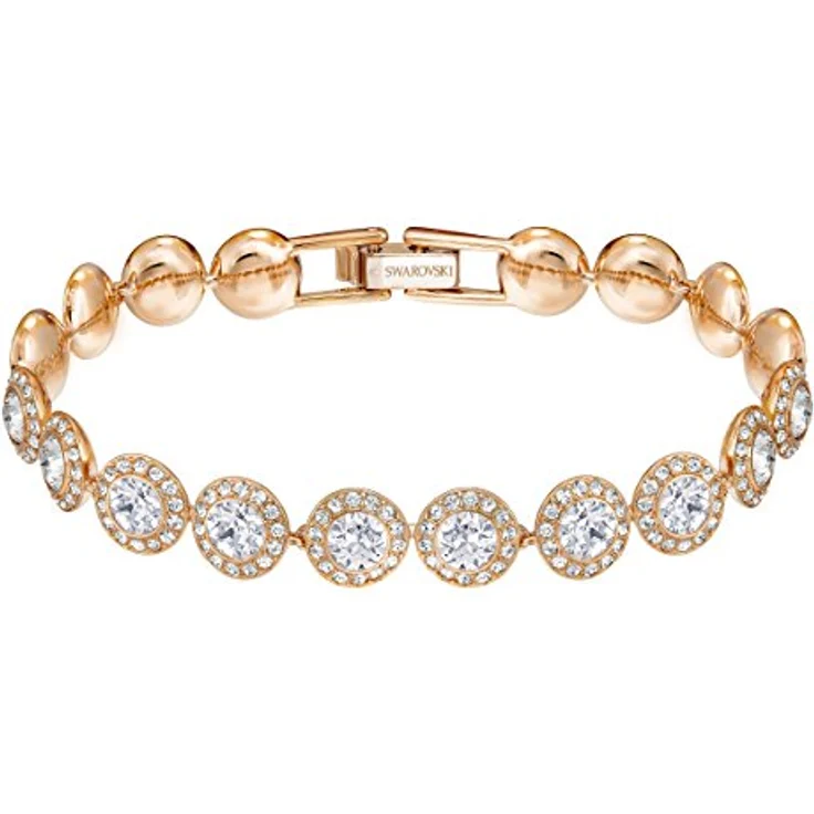 Swarovski Una Angelic Armband, Rund, Weiss, Roségold-Legierungsschicht, 17 cm, Kristallpavé – Bild 1