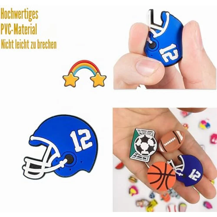 Nityunn Unila Schuhanhänger für Clogs, 30 Stück PVC Cartoon-Dekorationen, farbenfrohe Designs für Sandalen und Armbänder – Bild 2