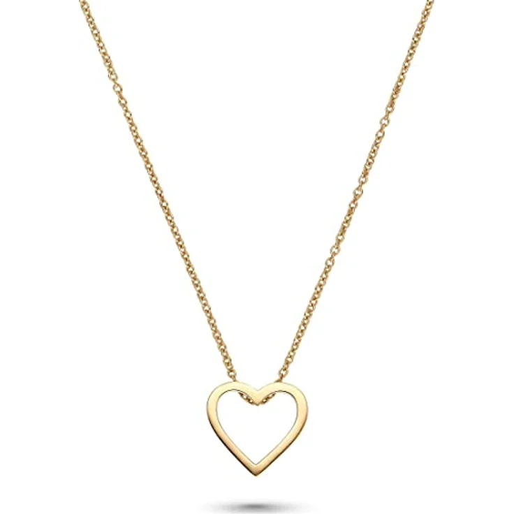 CHRIST Damen-Halskette 375er Gelbgold, 45 cm lang, schlichtes Design mit Anhänger – Bild 1