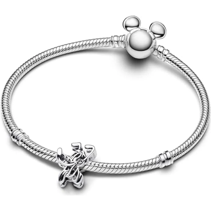 Pandora 793911C00 Disney Charm, Silberner Bead-Charm mit Pluto Hund, 925 Sterlingsilber, 15 x 11 mm – Bild 1
