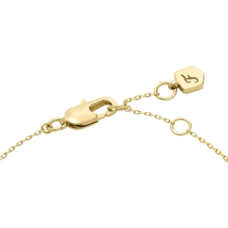 Fossil Damen Kettenarmband aus Messing mit Karabinerverschluss, Helles Gold, 16,5 cm + 2,5 cm verstellbar – Bild 3
