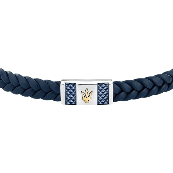 Maserati Herrenarmband JM4249IK03, aus Stahl und Naturleder, RECYCLED LEATHER-Kollektion, 19 + 1 cm, mit 2-jähriger Garantie – Bild 2