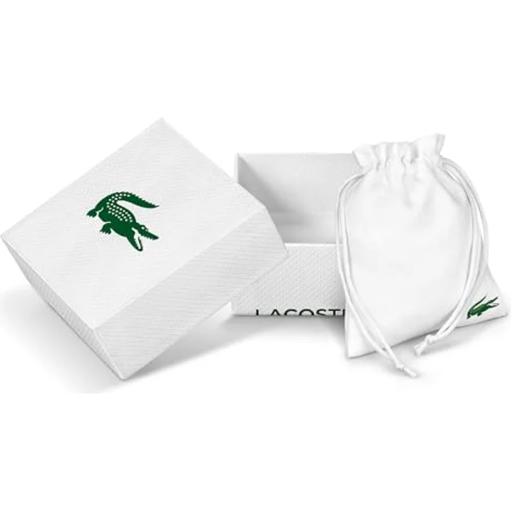 Lacoste Herren Gliederarmband CREW, Edelstahl mit gravierter Plakette in grün, Silber oder Gold, 190 mm – Bild 9