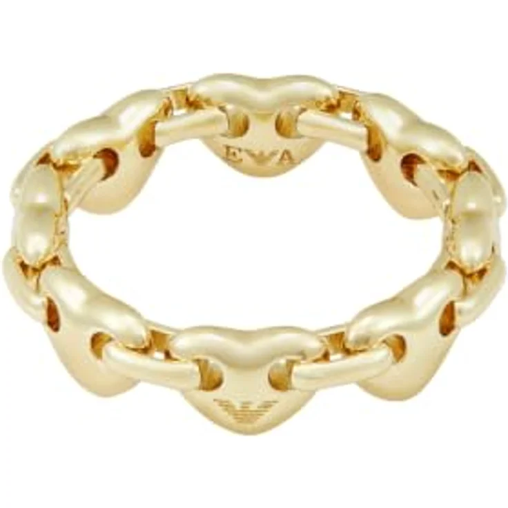 Emporio Armani Damenring EGS33327105.5, goldfarbenes Metall, poliertes Finish, 5,5 mm Länge, 7,5 mm Breite – Bild 3