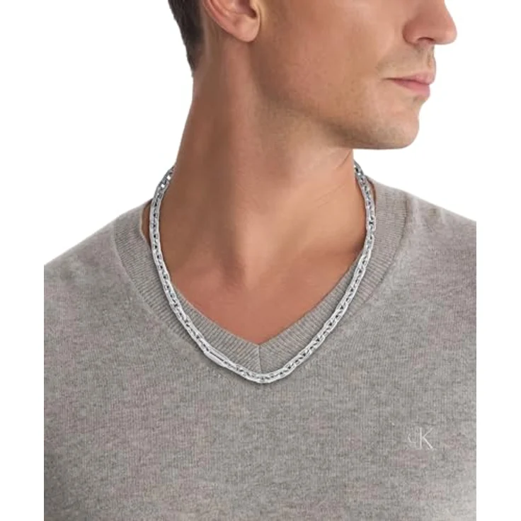 Calvin Klein Gliederhalskette für Herren CK ASPIRE aus poliertem Edelstahl, 50,8 cm, mit Karabinerverschluss – Bild 3