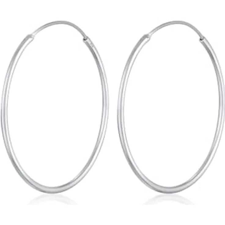 Elli Ohrringe Damen Creolen Basic Klassisch, 925 Sterling Silber, handgefertigt und anlaufgeschützt