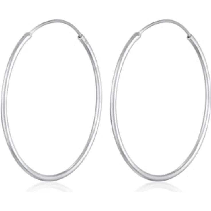 Elli Ohrringe Damen Creolen Basic Klassisch, 925 Sterling Silber, handgefertigt und anlaufgeschützt – Bild 1