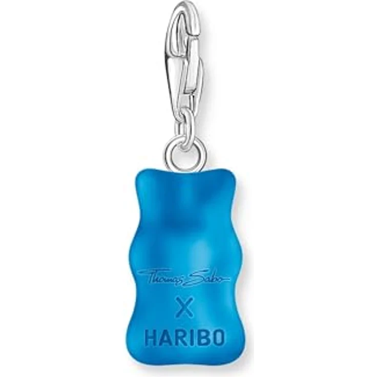 THOMAS SABO Charm-Einhänger THOMAS SABO x HARIBO, Goldbär mit Kristallglas, verspieltes Design für Armbänder und Ketten – Bild 4