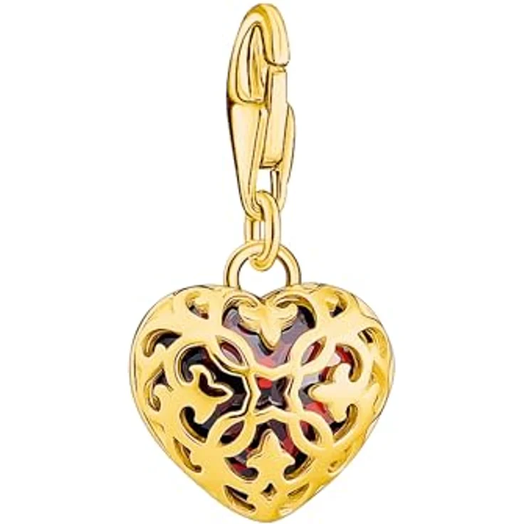 THOMAS SABO Charm-Anhänger aus recyceltem 925 Silber, 18k Vergoldung mit Karabinerhaken – Bild 2