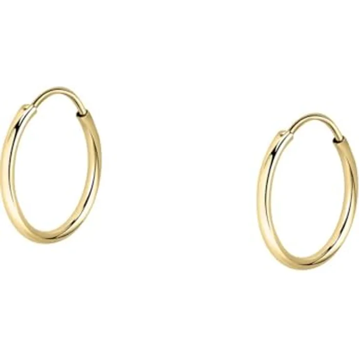 FAVS Damen-Creolen 375er Gelbgold, zeitloser Ohrschmuck in One Size