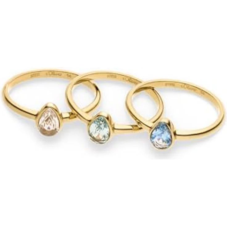 s.Oliver Ring - Goldfarbener Damenring aus poliertem Edelstahl - wasserfest & hautfreundlich, Größe 56 – Bild 3