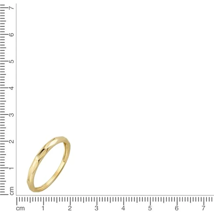Fascination by Ellen K. Damen Ring 375/- Gold, glänzende Oberfläche, angenehm zu tragen, edles Design, 333370003-2 – Bild 2