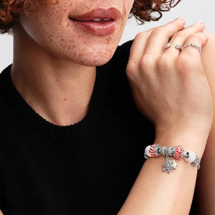 PANDORA Moments Schillerndes Charm, Sterling-Silber mit Kunstharz, kompatibel mit Moments, 794245C01 – Bild 5