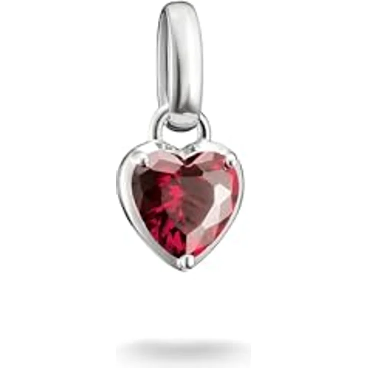 THOMAS SABO Connect Charm Pendant Birthstone Collection, 925 Sterling Silber mit Geburtsstein für Juli und Monat Gravur – Bild 1