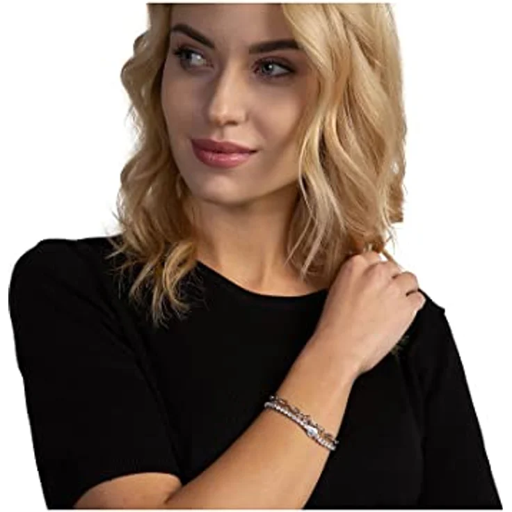 Guido Maria Kretschmer Armband 87943216, Edelstahlarmband mit 71 Zirkonia, weiß, Karabinerverschluss, 21 cm Länge, 4 mm Stärke – Bild 5