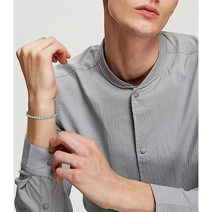 J.Fée Silber 925 Damen Tennisarmband mit 5A Zirkonia, klassisches Design, 16 cm, hypoallergen, Geschenkidee für Frauen – Bild 5