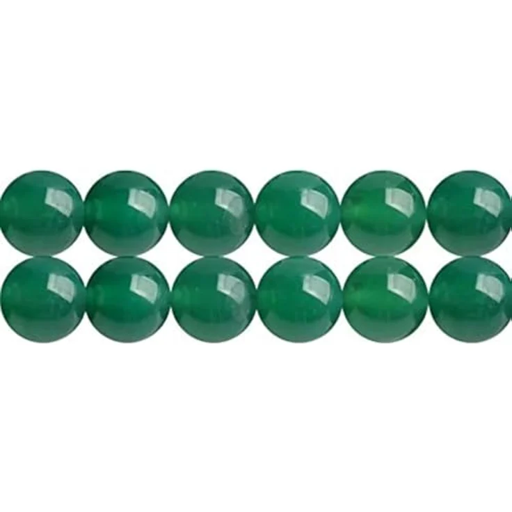 SKYBEADS Natürliche Grün Achat 4mm Edelstein Perlenstrang, 38cm mit ca. 90 Stück für Schmuckherstellung – Bild 1