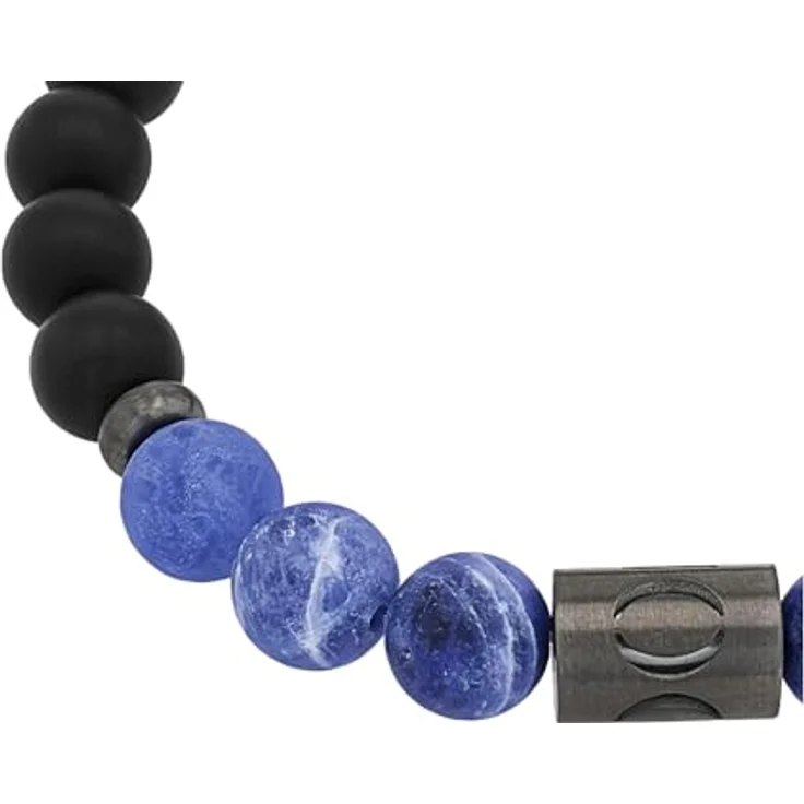 JOOP! Edelstahl Armband Herren mit Dumortierit, 18,5 cm, Silber, in Schmuck Geschenk Box, 2033995 – Bild 2