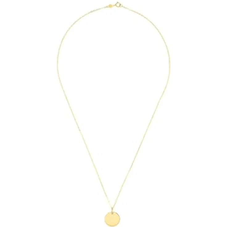 Amor Halskette mit Anhänger Unisex, 45 cm, 585er Gelbgold, rundum gravierbar, inklusive Schmuck Geschenk Box, 2020012 – Bild 4
