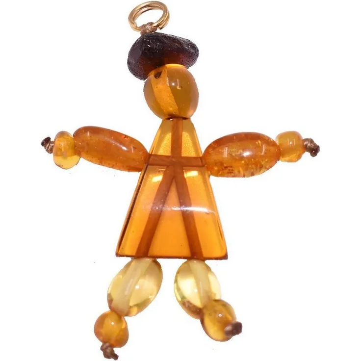 Firetti Kettenanhänger Bernstein Puppe, Halsschmuck Made in Germany