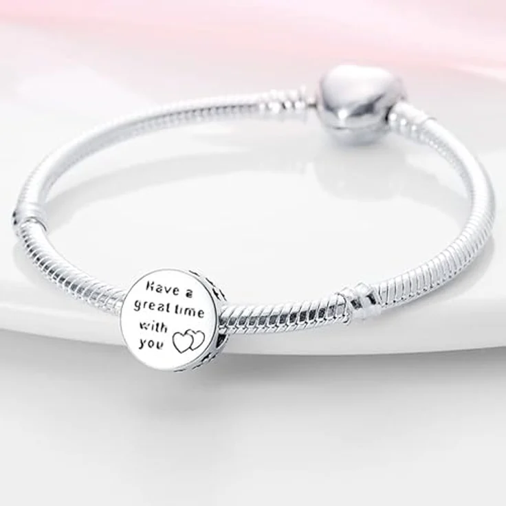 TINSLO Charm Anhänger Damen 925 Sterling Silber, Zirkonia-Steine, kompatibel mit Pandora Armbändern und Halsketten – Bild 3