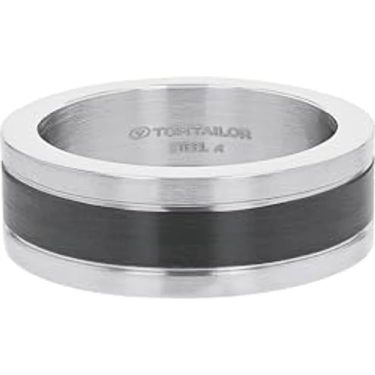 Tom Tailor Herrenring 8 mm, Edelstahl Bicolor, Geschenkidee in Schmuck Geschenk Box, Modell 2100665 – Bild 3