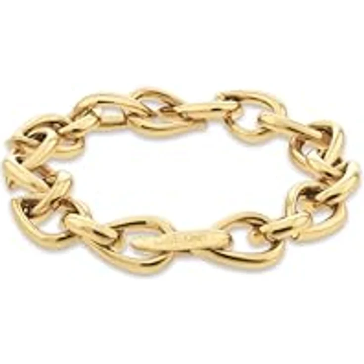 Calvin Klein Sculptured Drops, Damen Gliederarmband aus Edelstahl mit Gelbgold-Beschichtung, 175 mm, verstellbarer Infinity-Verschluss – Bild 1