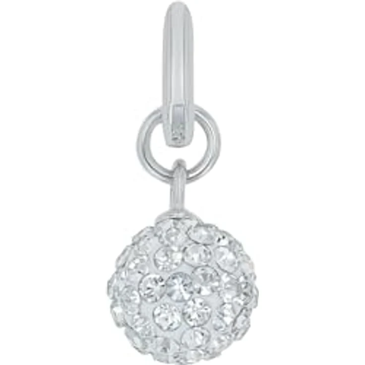 Amor Charm 925 Sterling Silber Damen Charms mit Kristallglas, 1,9 cm, Weiß, Geschenkbox, 2038484 – Bild 1