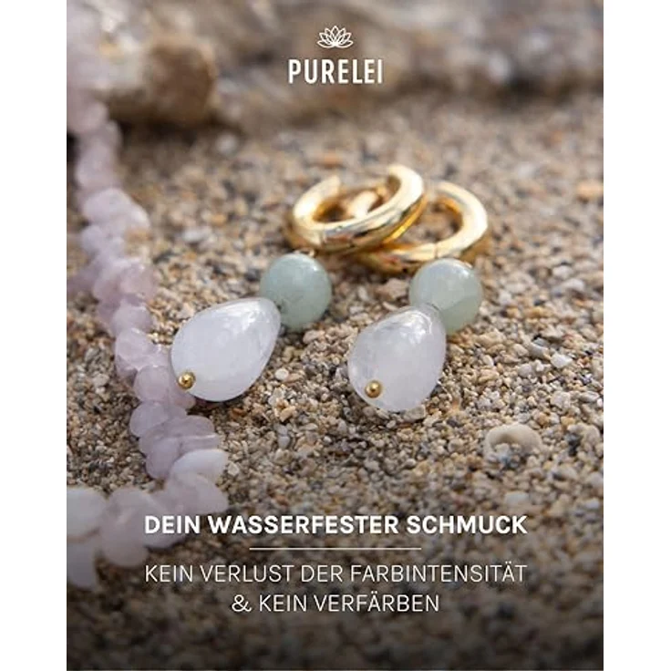 Purelei Clear Quartz Ohrringe (Gold), Damenohrringe aus langlebigem Edelstahl, wasserfest, 44,5 mm, eleganter Modeschmuck – Bild 5