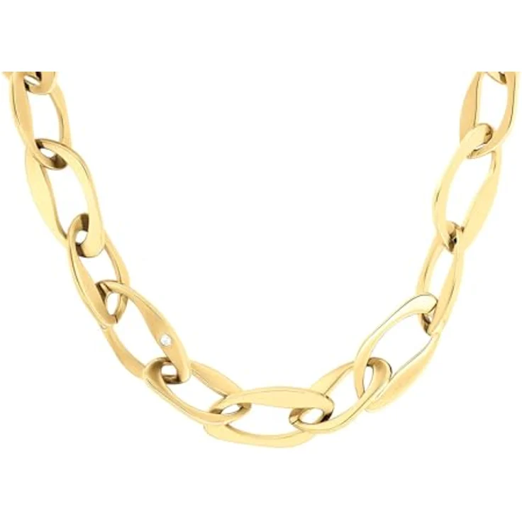 Calvin Klein Gliederhalskette Damen Kollektion HARMONIOUS CONNECTION, Edelstahl goldplattiert mit Kristallen, 429,26 mm + 50,8 mm Verlängerung – Bild 2