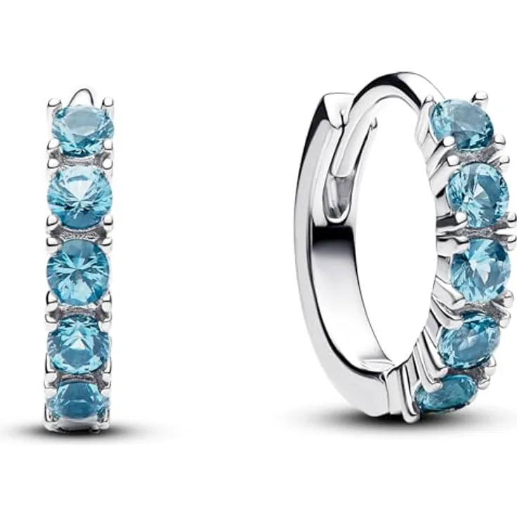 Pandora Creolen Timeless 293849C01, elegante Ohrstecker aus Silber