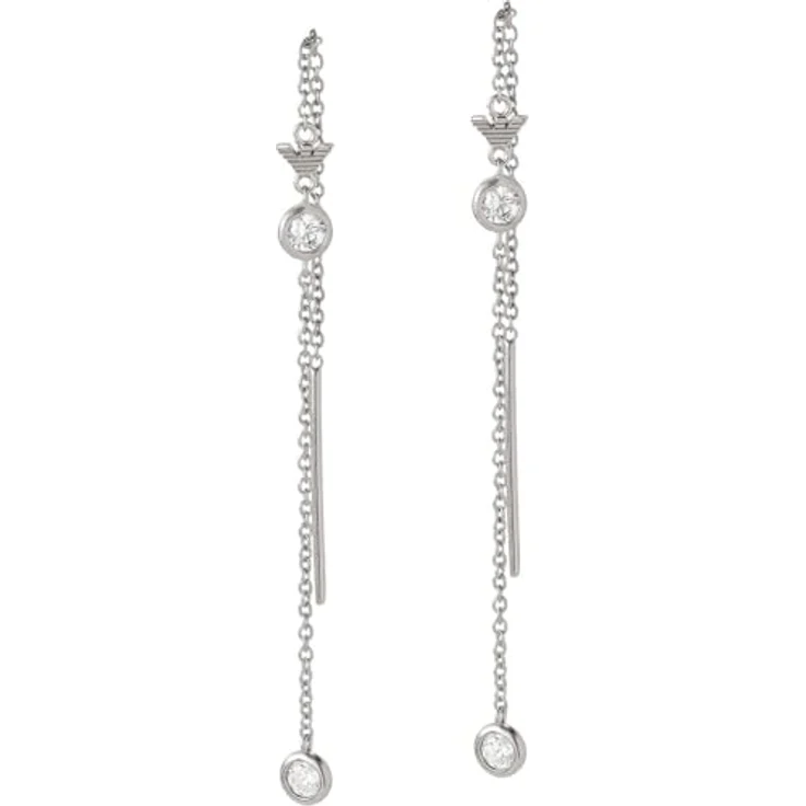 Emporio Armani Damen Sterling Silber Tropfenohrring, EG3617040, Silber, Ohrbügelverschluß, Lässig – Bild 2