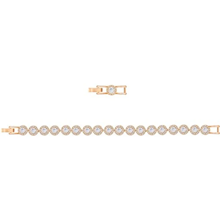 Swarovski Una Angelic Armband, Rund, Weiss, Roségold-Legierungsschicht, 17 cm, Kristallpavé – Bild 2