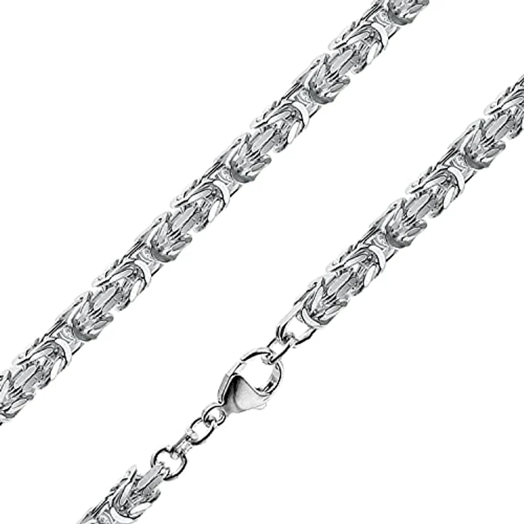 trendor Halskette für Männer 925 Sterlingsilber Königskette 4,7 mm, 50 cm mit Karabiner-Verschluss, poliert, Made in Germany – Bild 1