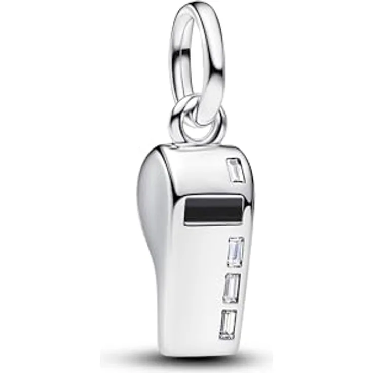 Pandora Charm-Einhänger 794713C01, Schiedsrichterpfeife aus Sterling Silber mit Zirkonia-Akzenten