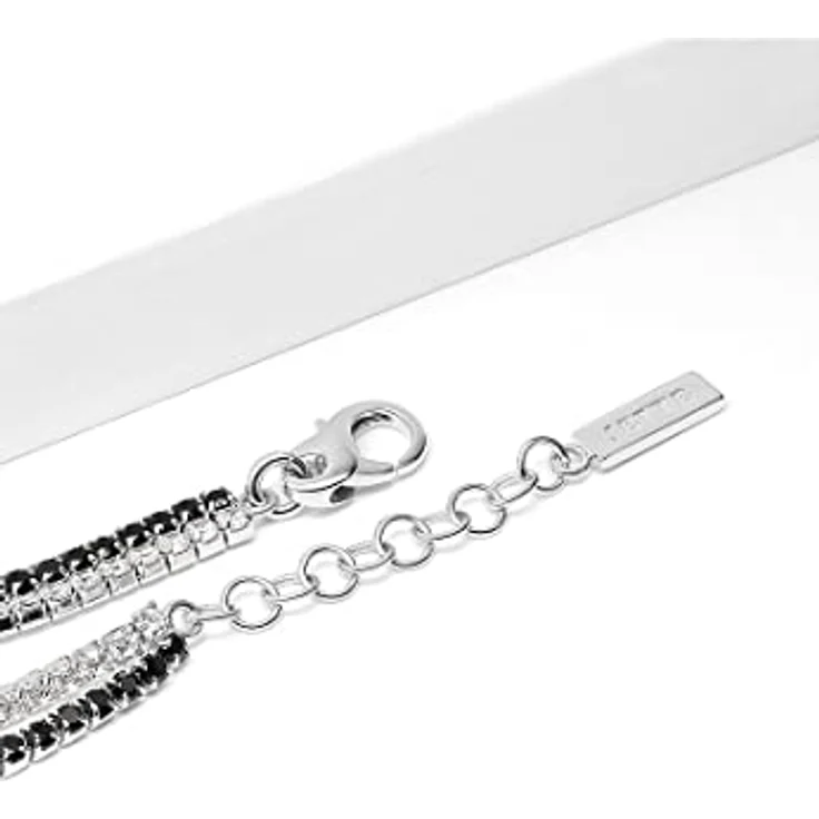 JETTE Damen-Armband 925er Silber, Zirkonia, 2,1 mm Stärke, One Size, elegante Geschenkverpackung – Bild 2