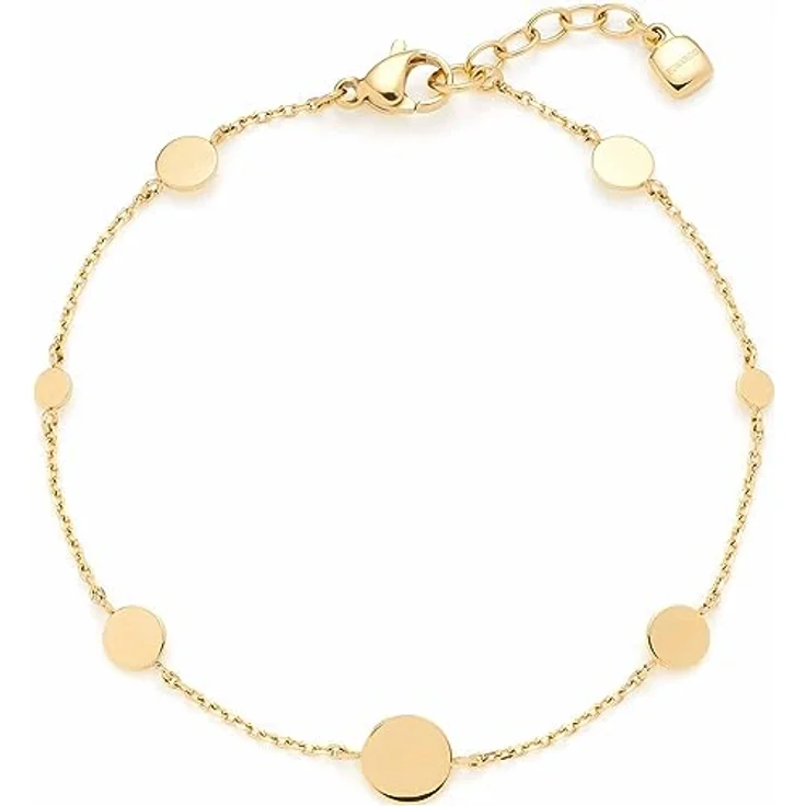 JEWELS BY LEONARDO Armband Ciao Milla, goldfarbenes Stainless Steel mit Plättchen in verschiedenen Größen, 18-20 cm, elegantes Schmuck Geschenk für Frauen, 023313 – Bild 1