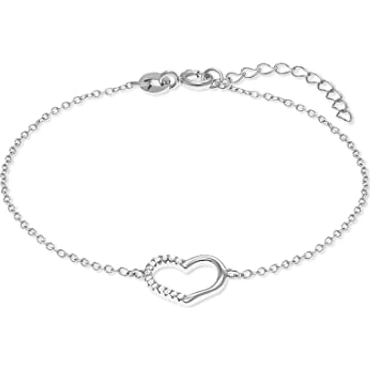 FAVS Damen-Armband 925er Silber mit 16 Zirkonia, 16 cm + 3 cm Verlängerung