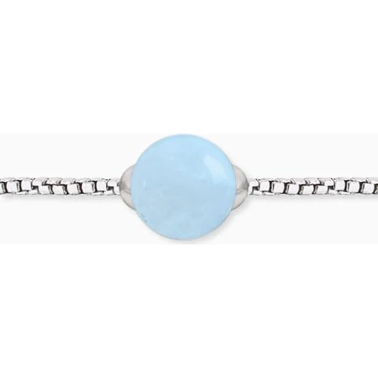 Engelsrufer Damen Armband ERB-LILGEM-BA, aus Sterling Silber mit blauer Achat Kraftstein Anhänger, verstellbarer Schiebeverschluss, nickelfrei – Bild 2