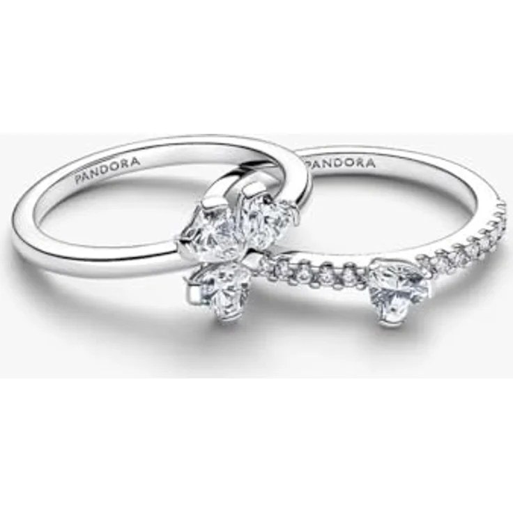 PANDORA Damen-Silberring Funkelnder Glücksklee, mit Zirkonia, Ringgröße 50/15,9, silber – Bild 2