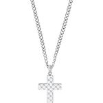 JOOP! Kette mit Anhänger Edelstahl, 60 cm Silber Kreuz, Herren Halsschmuck in Schmuck Geschenk Box, Modell 2031030