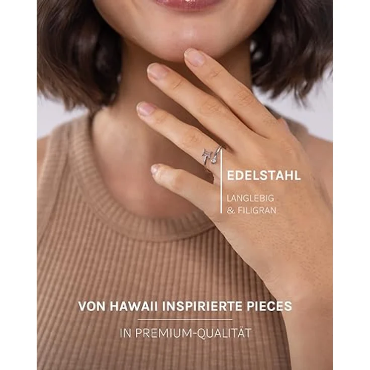 Purelei® Sternzeichen Ring Zwilling, Wasserfester Damenring aus hochwertigem Edelstahl, verstellbar von Größe 50 bis 60, Silber – Bild 3