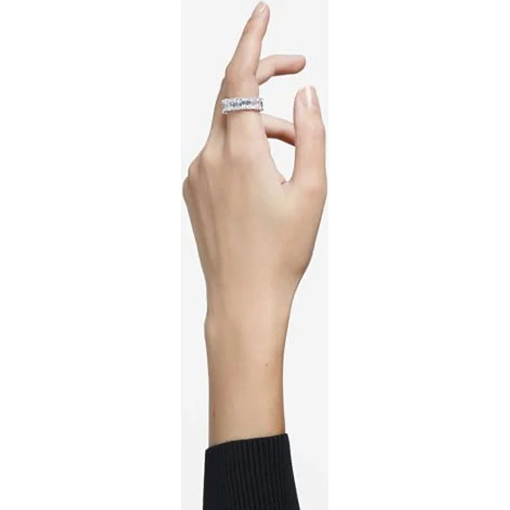 Swarovski Matrix Vittore Ring, Rechteckschliff, Weiß, Rhodiniert, eleganter Damenring für raffiniertes Understatement – Bild 5