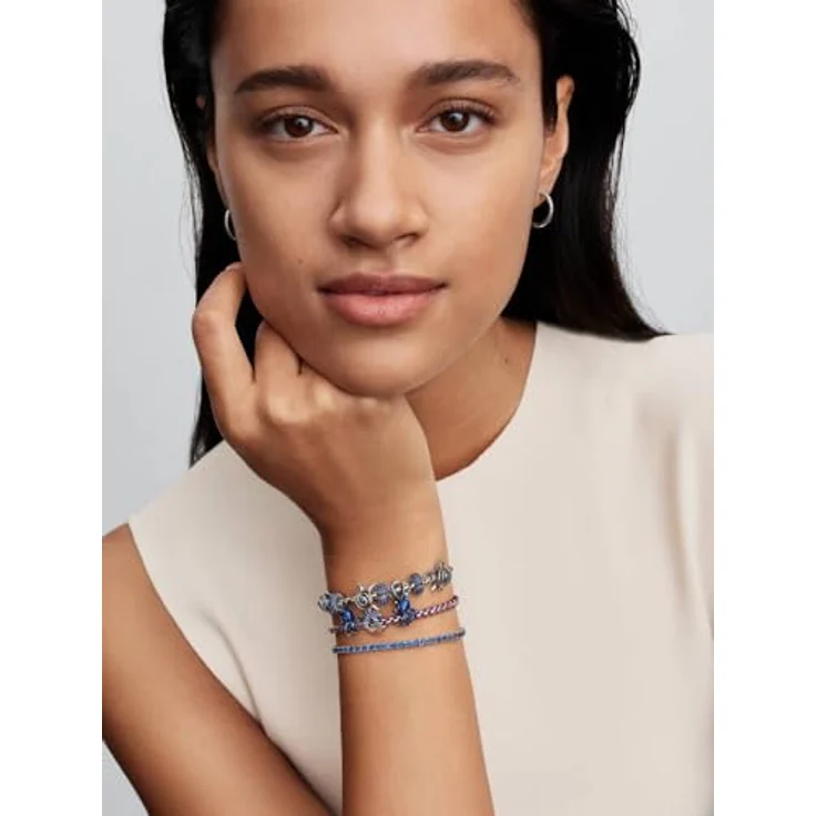 PANDORA Moments Lilafarbene Kordel Kastenkette Armband, Sterling Silber, 16cm, kompatibel mit Moments Kollektion, Modell 593816C03-16 – Bild 4