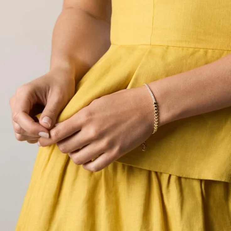 Fossil Sutton Damen Armband, goldfarbener Messing mit poliertem Finish, 165 mm Länge – Bild 1