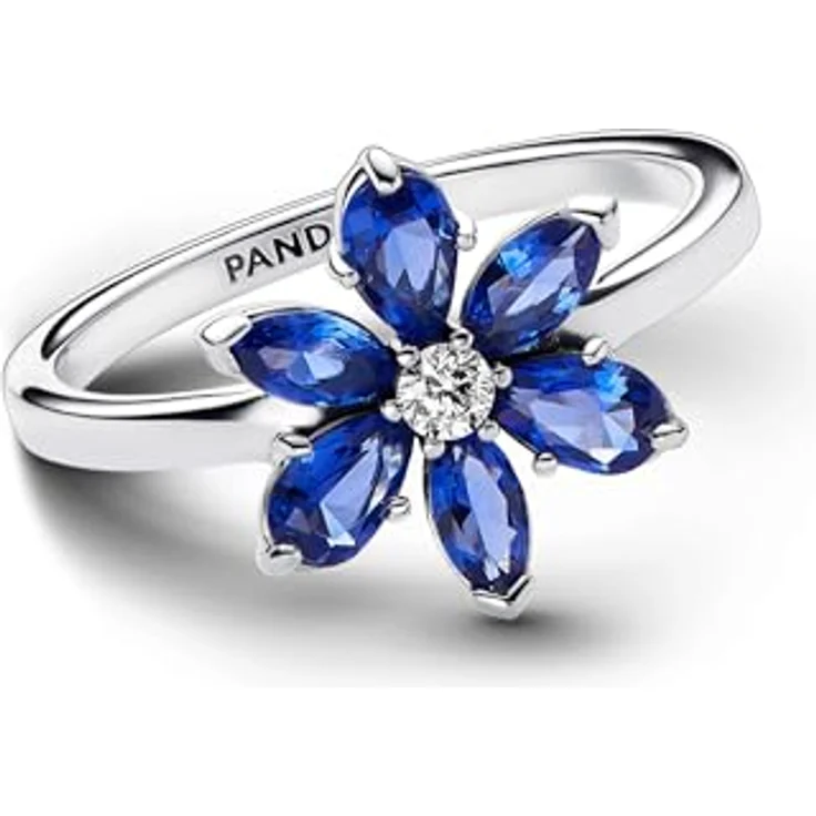 PANDORA Timeless Funkelndes Herbarium Cluster Ring, Sterling Silber mit künstlichen Kristallen, Größe 52 – Bild 2