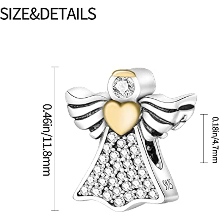 Pandach Charm Anhänger für Armband und Halskette, 925 Sterling Silber mit Zirkonia-Steinen, kompatibel mit europäischen Armbändern, Geschenkidee für Frauen und Mädchen – Bild 5