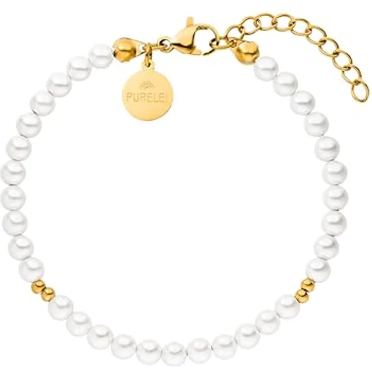 Purelei Finesse Armband (Gold) – Wasserfestes, elegantes Damen Armband aus Edelstahl, verstellbare Länge 16-19 cm, hawaiianisch inspiriert