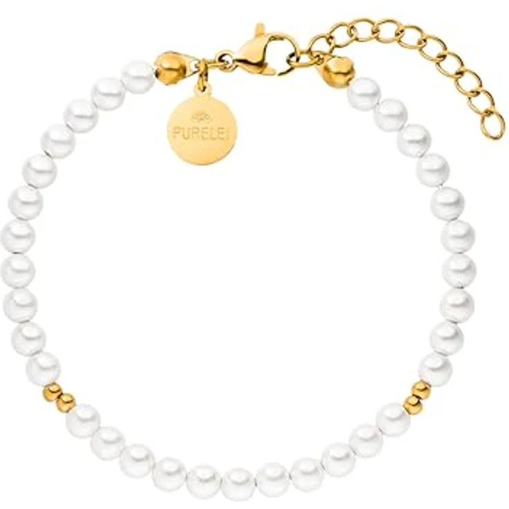 Purelei Finesse Armband (Gold) – Wasserfestes, elegantes Damen Armband aus Edelstahl, verstellbare Länge 16-19 cm, hawaiianisch inspiriert – Bild 1