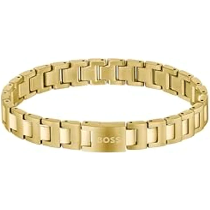 HUGO BOSS Candor Herren-Armband, goldfarbenes Edelstahl mit magnetischem Verschluss und strukturiertem Design – Bild 1